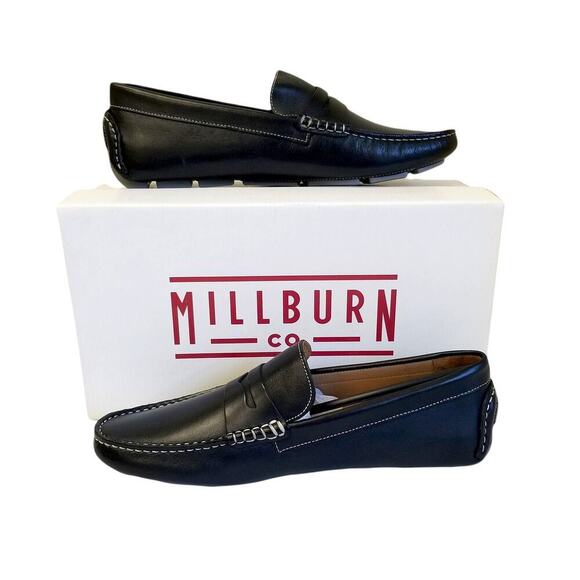 New In Box Men's Millburn Co. Penny Loafers Black Size 9.5 - Picture 2 of 10